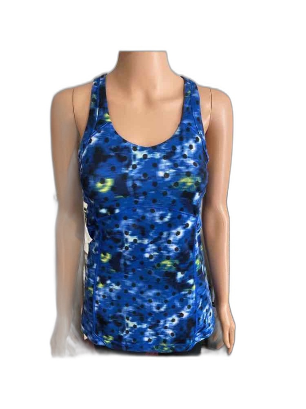 Blue leopard print workout top